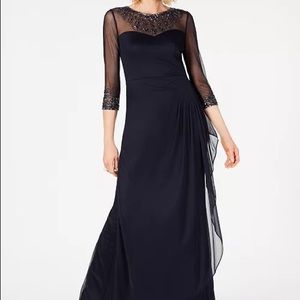 Like New, worn once. Alex Evenings Petite Draped Sweetheart Embellished Gown